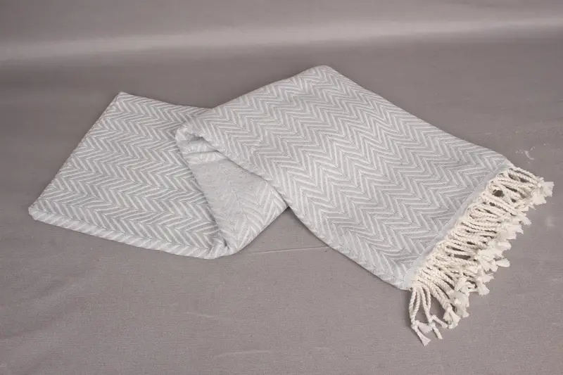 Quick-dry peshtemal, Bridal Shower Gift, Bachelorette Party Gifts, Customized Turkish Towel, Valentines Day Gift Idea, 70x40 Cotton Zig zag Towel - 4
