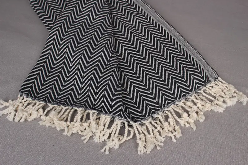 Quick-dry peshtemal, Bridal Shower Gift, Bachelorette Party Gifts, Customized Turkish Towel, Valentines Day Gift Idea, 70x40 Cotton Zig zag Towel - 7