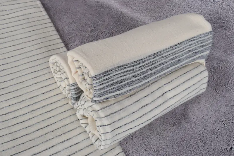 Handmade Gift, Peshtemal Towel, Custom Bath Towel, 68x36 Cotton Striped Towel, Grandma Gift, Bridal Shower Gift, Vegas Bachelorette Party Favors - 7