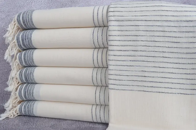 Handmade Gift, Peshtemal Towel, Custom Bath Towel, 68x36 Cotton Striped Towel, Grandma Gift, Bridal Shower Gift, Vegas Bachelorette Party Favors - 1
