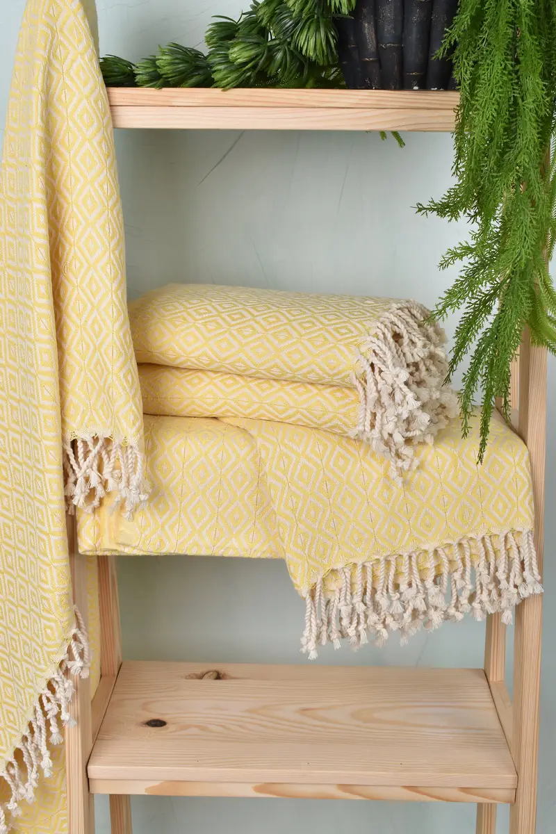 Organic towel, Extra large Turkish bath towel, 70x40 Cotton Diamond Towel, Summer Gift, Personalized Wedding Gift, Travel Towel, Engagement Gift - 6