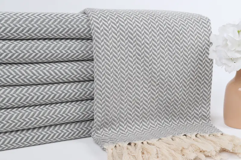 70x40 Cotton Chevron Towel, House Warming Gift, Monogram Beach Towel, Quick-dry towel, Housewarming Gift, Best Friend Wedding Gift, Decorative Towel - 2