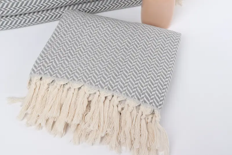 70x40 Cotton Chevron Towel, House Warming Gift, Monogram Beach Towel, Quick-dry towel, Housewarming Gift, Best Friend Wedding Gift, Decorative Towel - 5