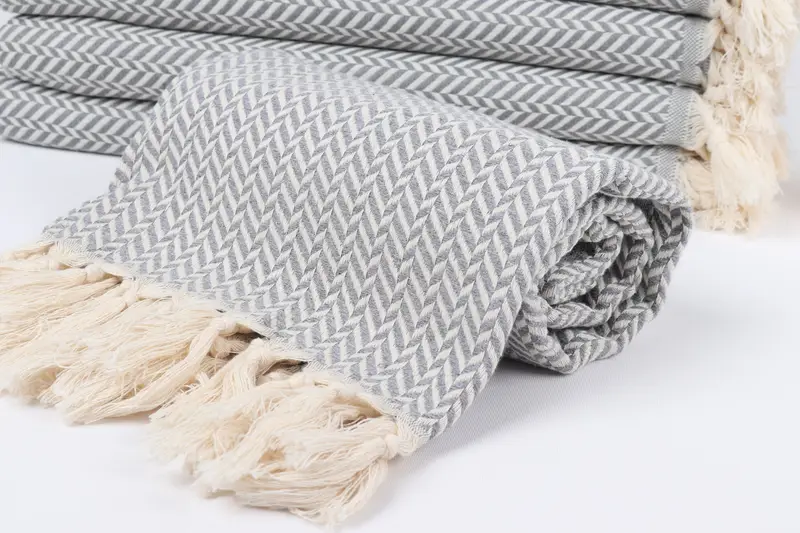 70x40 Cotton Chevron Towel, House Warming Gift, Monogram Beach Towel, Quick-dry towel, Housewarming Gift, Best Friend Wedding Gift, Decorative Towel - 4