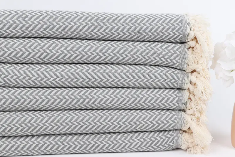 70x40 Cotton Chevron Towel, House Warming Gift, Monogram Beach Towel, Quick-dry towel, Housewarming Gift, Best Friend Wedding Gift, Decorative Towel - 3