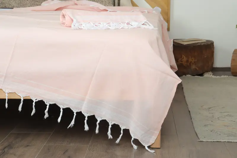 Tablecloth, Bridal Shower Gift, Shower Curtain, Woven Throw Blanket, Unique Gift, Best Wedding Gift, 92x56 Cotton Striped Towel, Turkish Tablecloth - 7
