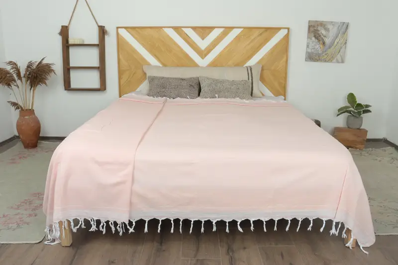 Tablecloth, Bridal Shower Gift, Shower Curtain, Woven Throw Blanket, Unique Gift, Best Wedding Gift, 92x56 Cotton Striped Towel, Turkish Tablecloth - 1