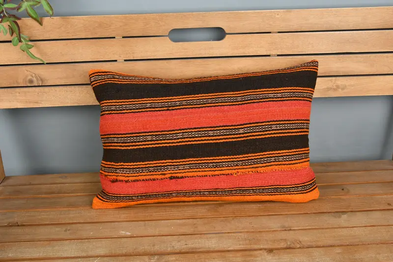 Pillow for Couch, Boho Pillow Sham Cover, Authentic Cushion, Boho Chic Pillow Sham, Gift Pillow, Cushion, Vintage Cushion, 16x24 Red Cushion Cover - 6
