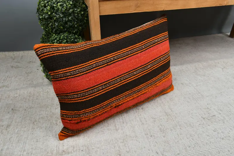 Pillow for Couch, Boho Pillow Sham Cover, Authentic Cushion, Boho Chic Pillow Sham, Gift Pillow, Cushion, Vintage Cushion, 16x24 Red Cushion Cover - 7