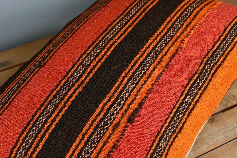 Pillow for Couch, Boho Pillow Sham Cover, Authentic Cushion, Boho Chic Pillow Sham, Gift Pillow, Cushion, Vintage Cushion, 16x24 Red Cushion Cover - 4