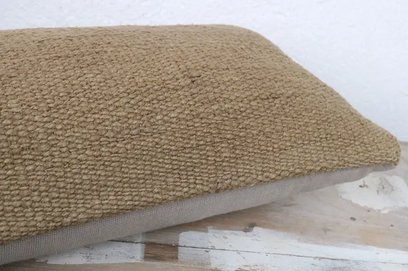8x16 Brown Pillow Case, One Of A Kind Pillow Sham, Cushion Cover, Home Decor Pillow, Handmade Kilim Cushion, Vintage Kilim Throw Pillow - 6