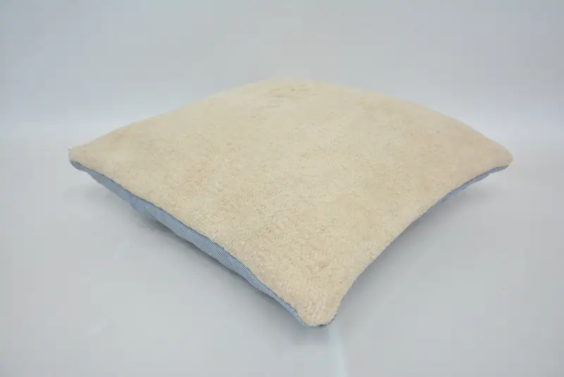 Turkish Bench Cushion, Kilim Pillow Cover, Pillow, Throw Kilim Pillow, Knitted Pillow Case, 14x14 Beige Pillow Cover, Vintage Kilim Pillow - 6