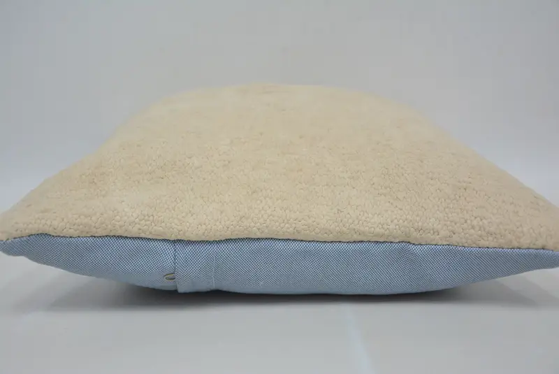 Turkish Bench Cushion, Kilim Pillow Cover, Pillow, Throw Kilim Pillow, Knitted Pillow Case, 14x14 Beige Pillow Cover, Vintage Kilim Pillow - 5