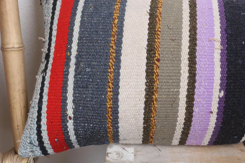 Handmade Kilim Cushion, 12x43 Blue Pillow Sham, Shabby Chic Pillow, Bench Cushion, Home Decor Pillow, Floor Pillow, Pillow, Turkish Kilim Pillow - 3