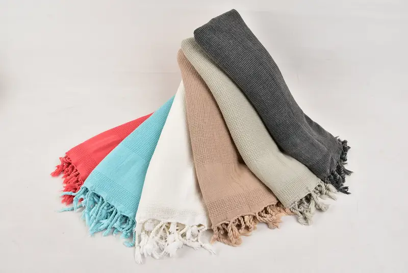 Beach Towel Monogram, 70x32 Cotton Stonewashed Towel, Housewarming Gift, Personalized Wedding Gift, Home Gift, Turkish towel, Gifts For Him - 4
