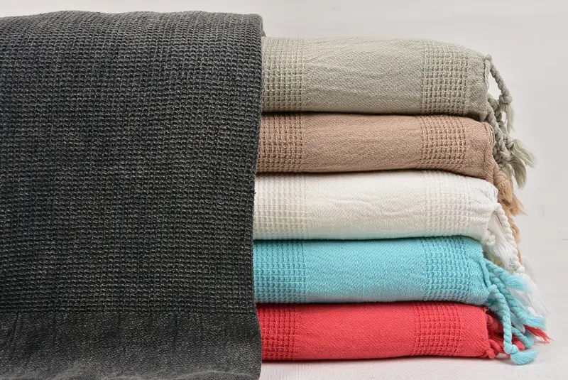 Beach Towel Monogram, 70x32 Cotton Stonewashed Towel, Housewarming Gift, Personalized Wedding Gift, Home Gift, Turkish towel, Gifts For Him - 1