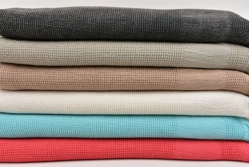 Beach Towel Monogram, 70x32 Cotton Stonewashed Towel, Housewarming Gift, Personalized Wedding Gift, Home Gift, Turkish towel, Gifts For Him - 2