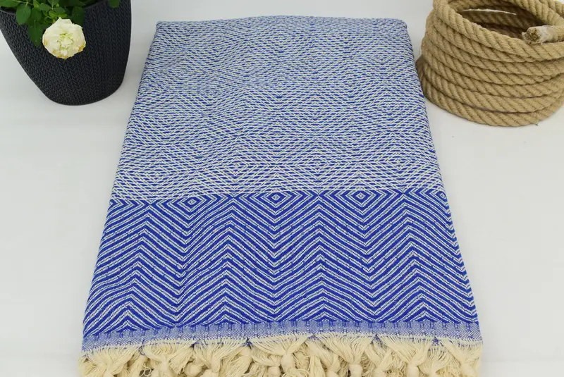 Monogram Beach Blanket, Custom Gifts, Woven Blanket, Bridal Shower Gift, Bridesmaid Gifts, 92x80 Cotton Diamond Towel, Gift For The Home Decor - 6