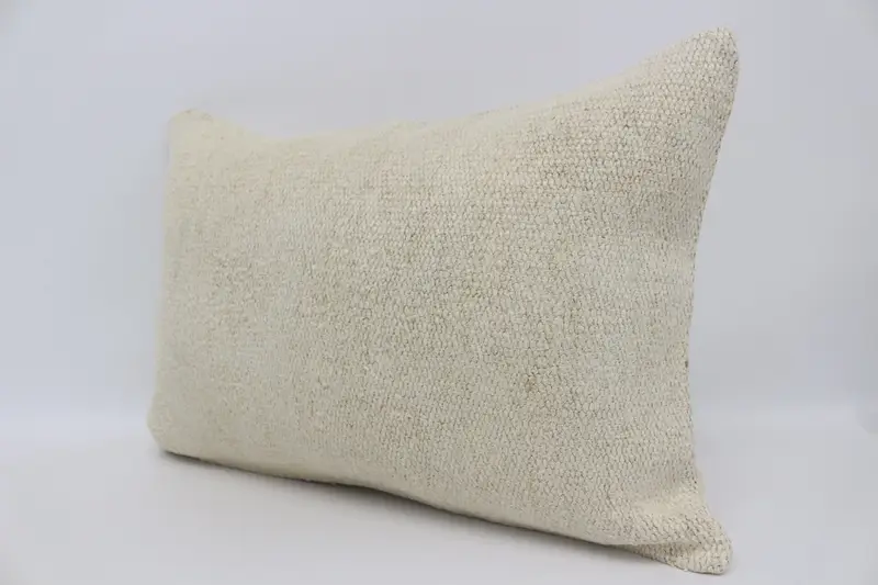 Turkish Kilim Pillow, Pillow Cover, 16x24 Beige Cushion Case, Handmade Throw Pillow Cover, Decorative Pillow, Boho Pillow, Home Decor Pillow - 4