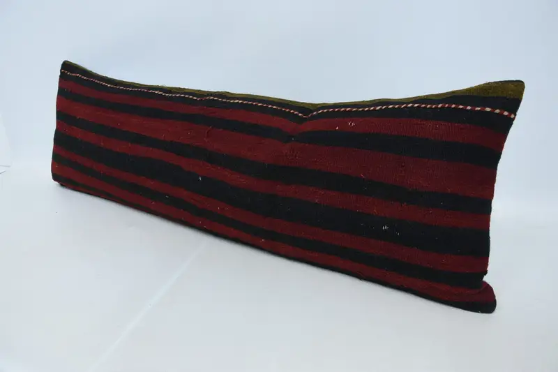 Retro Pillow Sham, Turkish Pillow, Car Pillow, Cushion, 16x48 Red Cushion, Tribal Pillow, Home Decor Pillow, Boho Pillow Sham Cover - 4
