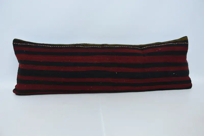 Retro Pillow Sham, Turkish Pillow, Car Pillow, Cushion, 16x48 Red Cushion, Tribal Pillow, Home Decor Pillow, Boho Pillow Sham Cover - 1