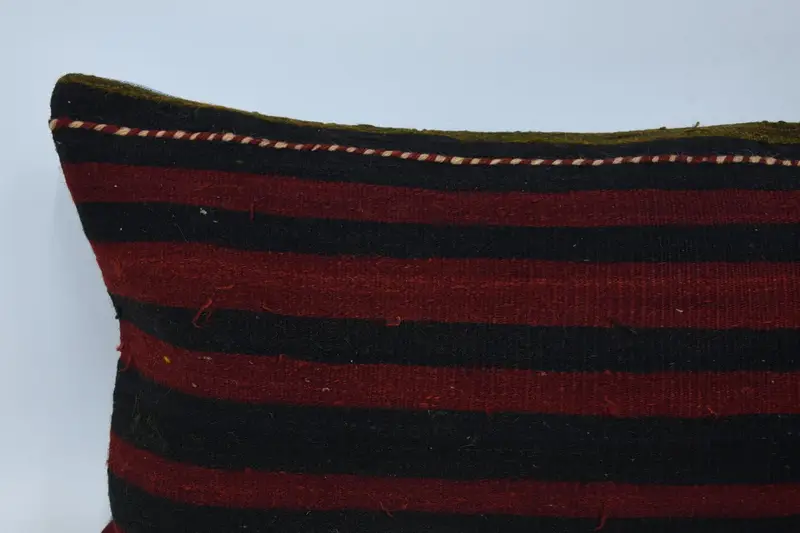 Retro Pillow Sham, Turkish Pillow, Car Pillow, Cushion, 16x48 Red Cushion, Tribal Pillow, Home Decor Pillow, Boho Pillow Sham Cover - 2