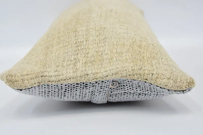 8x16 Beige Cushion Case, Cushion Case, Meditation Pillow, Home Decor Pillow, Rustic Pillow, Vintage Kilim Pillow, Vintage Kilim Throw Pillow - 5