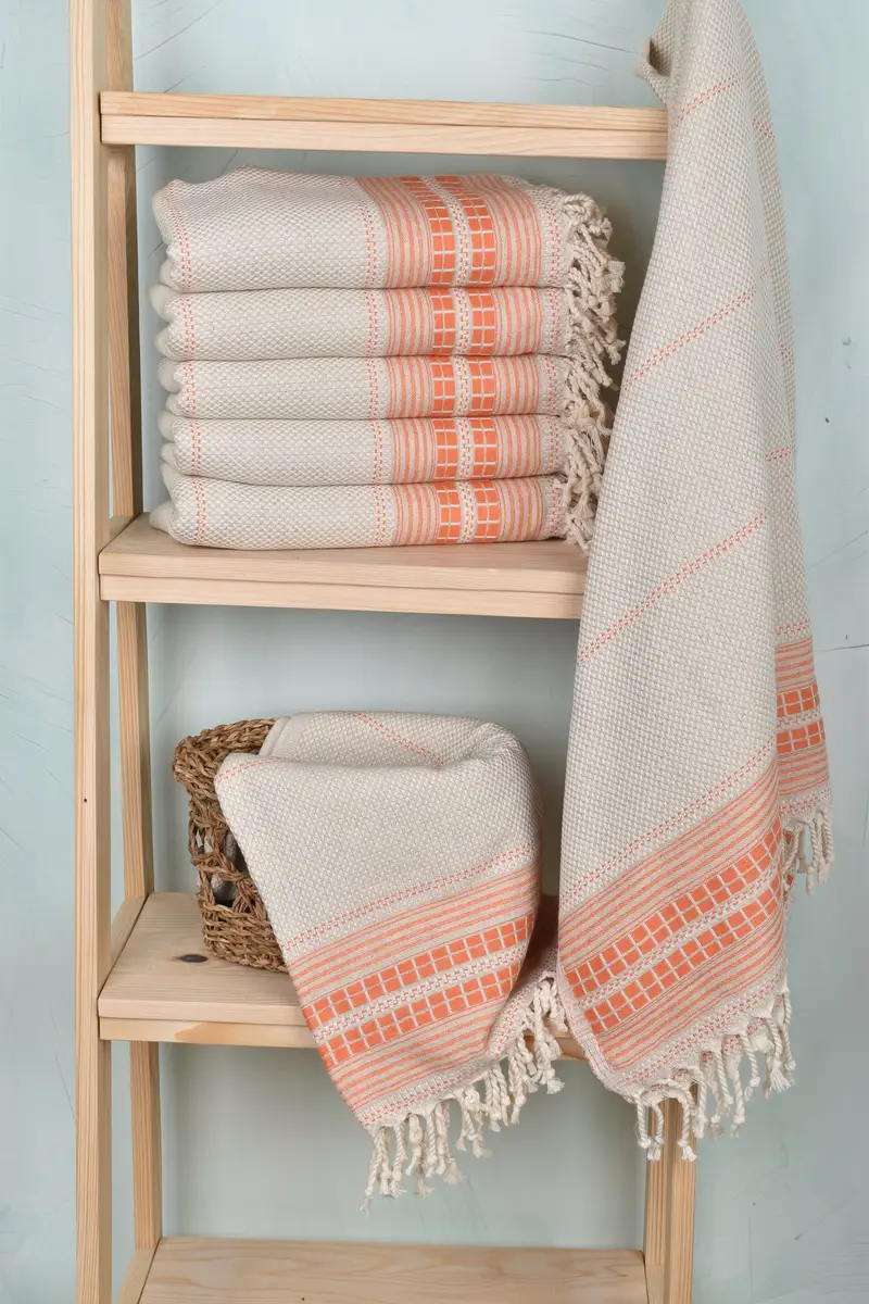 68x40 Linen Striped Towel, Personalized Beach Towel, Gift For Mom, Bachelorette Party Favors, Decorative Towel, Gym Towel, Bachelorette Party Gifts - 3
