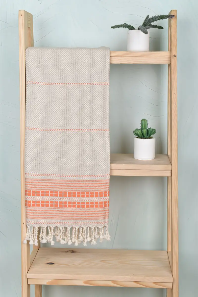 68x40 Linen Striped Towel, Personalized Beach Towel, Gift For Mom, Bachelorette Party Favors, Decorative Towel, Gym Towel, Bachelorette Party Gifts - 8