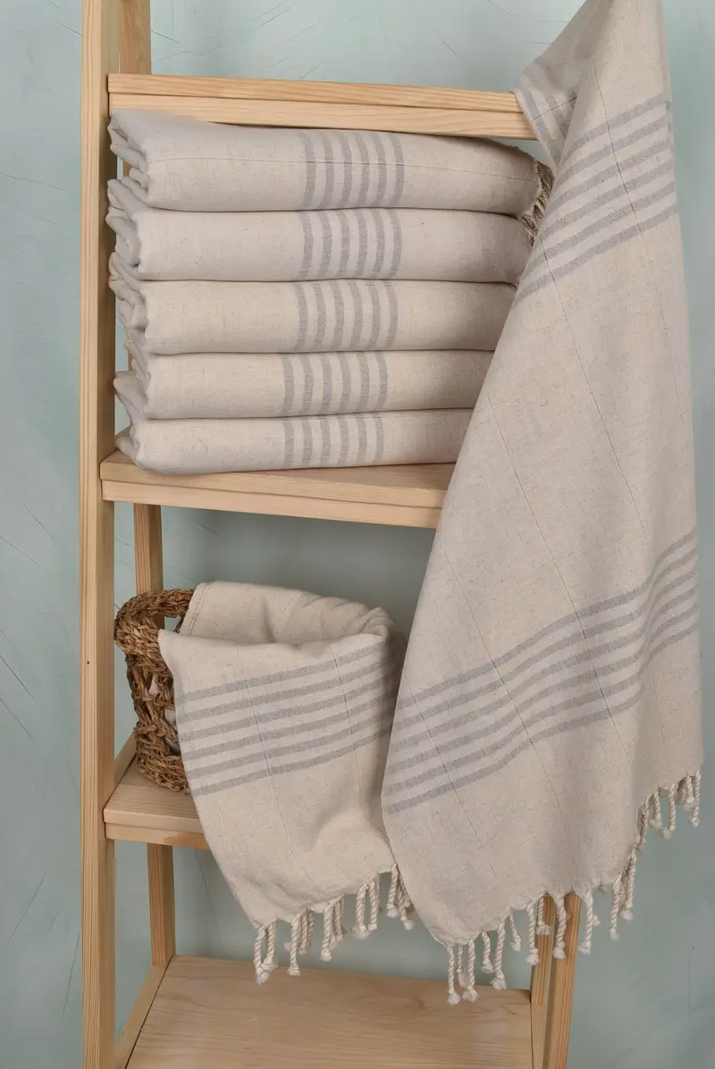 Personalized Wedding Gift, Turkish Towel Set, Beach Towel Bulk, Bridesmaid Gift, Girls Weekend Favors, Christmas Gift, 68x36 Cotton Striped Towel - 3