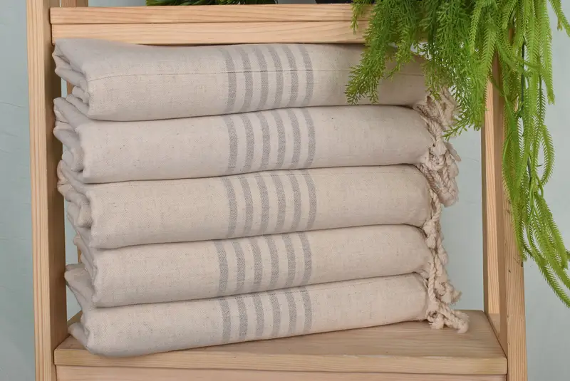 Personalized Wedding Gift, Turkish Towel Set, Beach Towel Bulk, Bridesmaid Gift, Girls Weekend Favors, Christmas Gift, 68x36 Cotton Striped Towel - 1