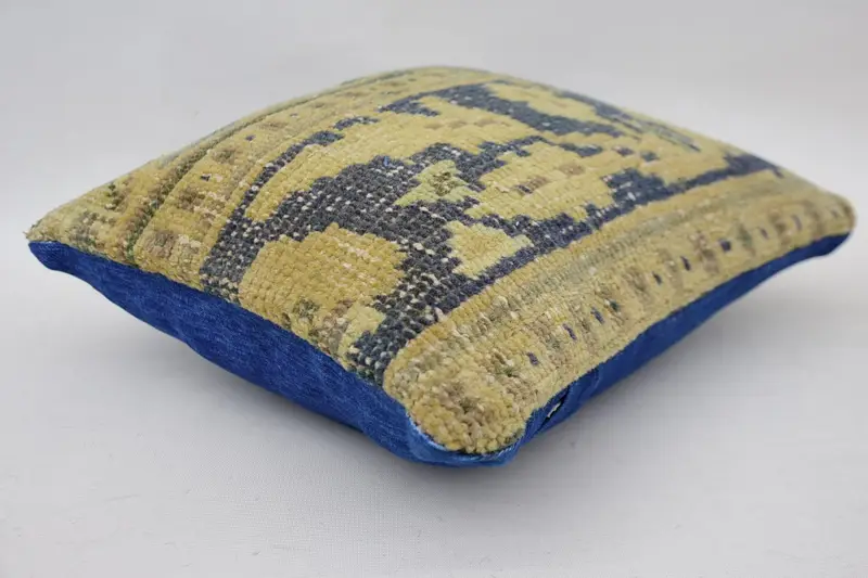 One Of A Kind Pillow, Vintage Kilim Throw Pillow, Gift Pillow, Pillow Case, Meditation Cushion Cover, Throw Kilim Pillow, 12x12 Beige Pillow Sham - 6