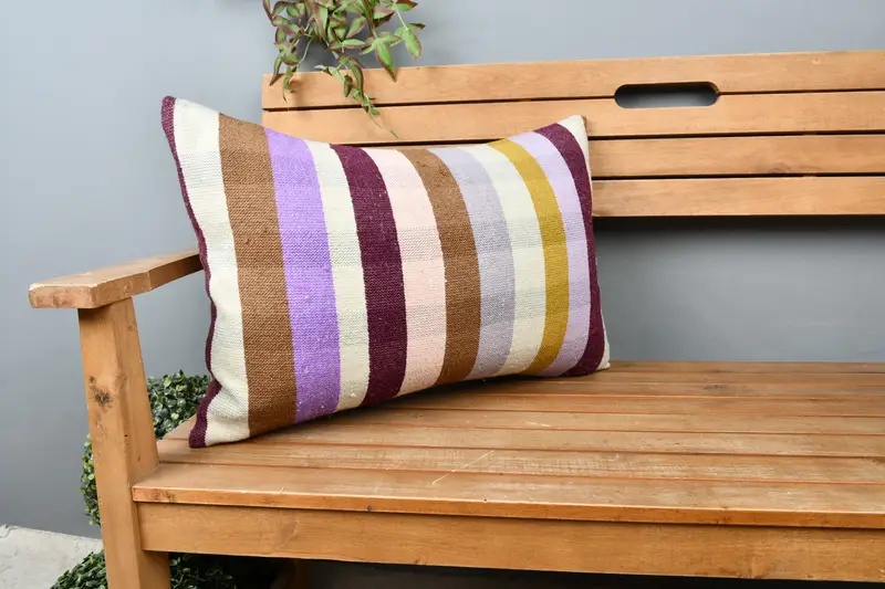 Outdoor Pillow Sham, Home Decor Pillow, Kilim Cushion Sham, Antique Pillows, 16x24 Beige Cushion Cover, Nautical Throw Pillow, Pillow - 1