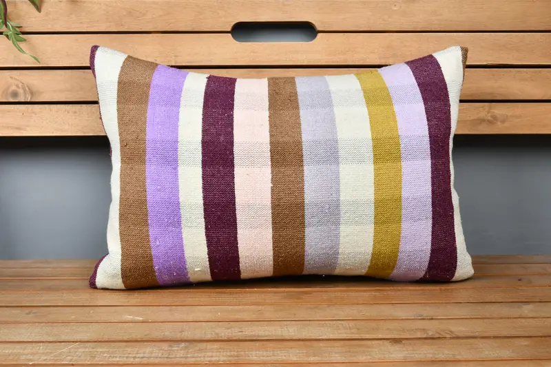 Outdoor Pillow Sham, Home Decor Pillow, Kilim Cushion Sham, Antique Pillows, 16x24 Beige Cushion Cover, Nautical Throw Pillow, Pillow - 6