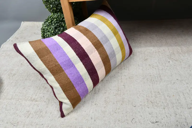 Outdoor Pillow Sham, Home Decor Pillow, Kilim Cushion Sham, Antique Pillows, 16x24 Beige Cushion Cover, Nautical Throw Pillow, Pillow - 7