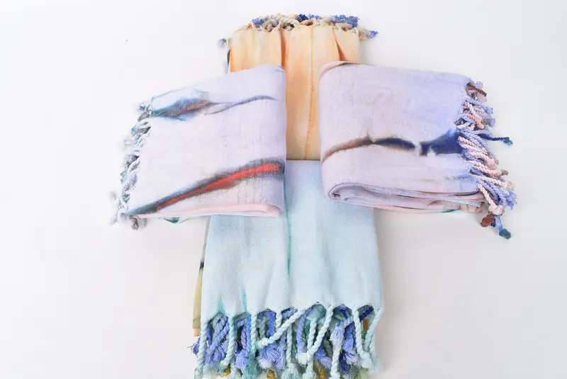 First Wedding Anniversary Gift, 64x28 Cotton Tie Dye Towel, Wedding Gifts Towel, Personalize Gift, Bachelorette Party Gift, Sand-free towel - 7