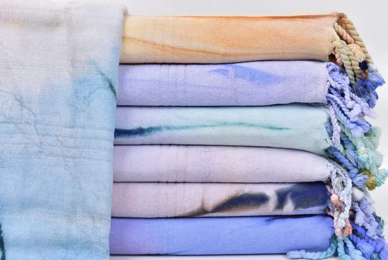 First Wedding Anniversary Gift, 64x28 Cotton Tie Dye Towel, Wedding Gifts Towel, Personalize Gift, Bachelorette Party Gift, Sand-free towel - 2
