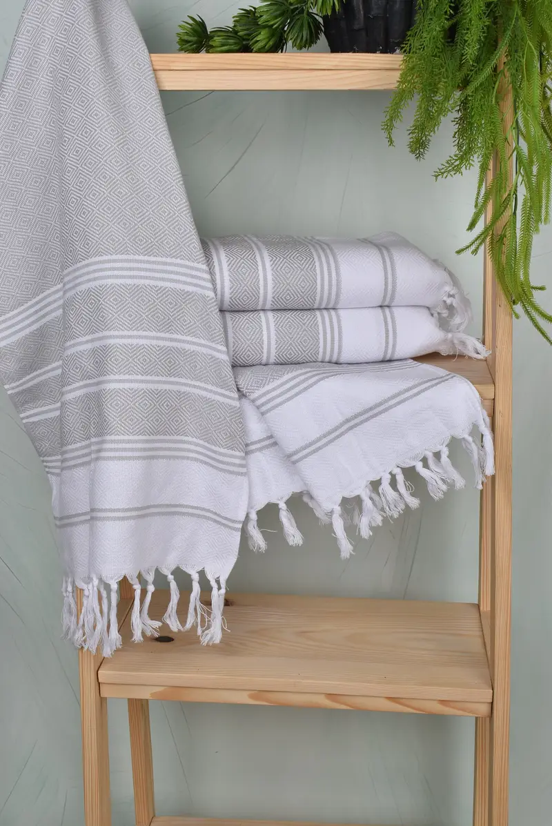 Turkish Tea Towel, Wedding Favors, Small Bath Towels, 40x18 Cotton Diamond Towel, Wedding Shower Gift, Holiday Towel, Girl Trip Party Favor - 6