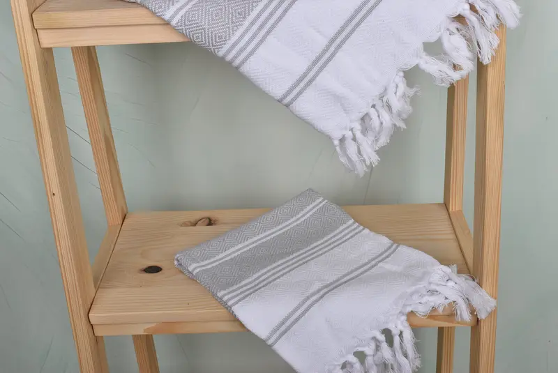 Turkish Tea Towel, Wedding Favors, Small Bath Towels, 40x18 Cotton Diamond Towel, Wedding Shower Gift, Holiday Towel, Girl Trip Party Favor - 5