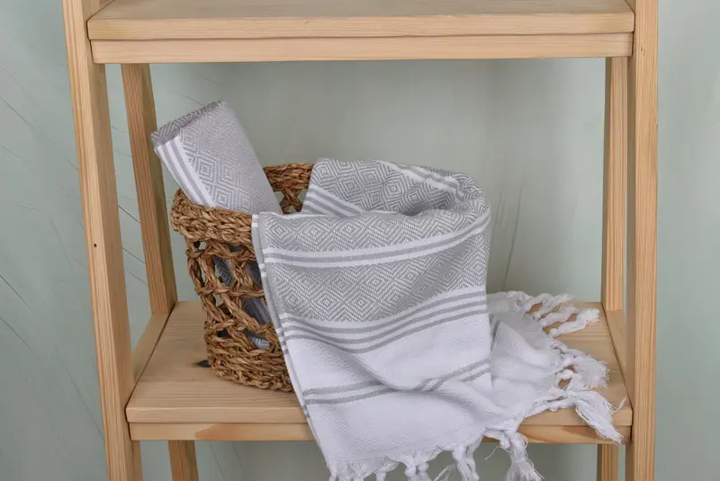 Turkish Tea Towel, Wedding Favors, Small Bath Towels, 40x18 Cotton Diamond Towel, Wedding Shower Gift, Holiday Towel, Girl Trip Party Favor - 4