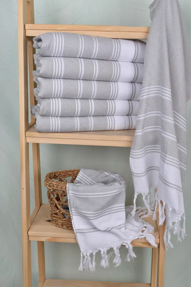 Turkish Tea Towel, Wedding Favors, Small Bath Towels, 40x18 Cotton Diamond Towel, Wedding Shower Gift, Holiday Towel, Girl Trip Party Favor - 3
