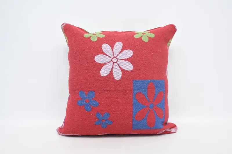 Retro Throw Cushion, Vintage Pillow, 28x28 Orange Pillow Case, Cushion Case, Home Decor Pillow, Kilim Pillow Cover, Nautical Throw Pillow Sham - 6