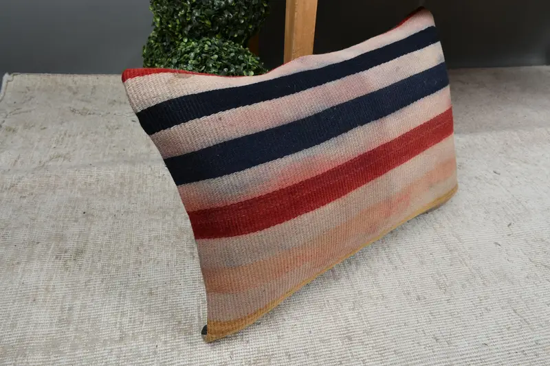 Kilim Pillow Cover, Meditation Cushion Case, Pillow Case, 16x24 Beige Cushion Case, Pillow for Sofa, Sofa Bolster Cushion Case, Pillow for Couch - 7