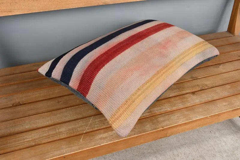 Kilim Pillow Cover, Meditation Cushion Case, Pillow Case, 16x24 Beige Cushion Case, Pillow for Sofa, Sofa Bolster Cushion Case, Pillow for Couch - 2