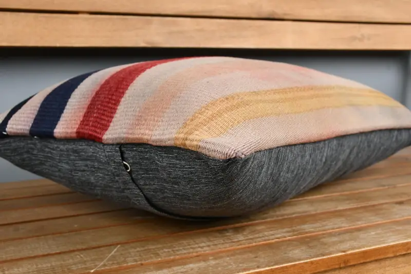 Kilim Pillow Cover, Meditation Cushion Case, Pillow Case, 16x24 Beige Cushion Case, Pillow for Sofa, Sofa Bolster Cushion Case, Pillow for Couch - 3