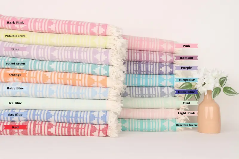 Girls Weekend Favors, Bachelorette Party Gift, Travel towel, 70x40 Cotton Kilim Design Towel, Gift Boxes Towel, Personalized Bridesmaid Gift - 1