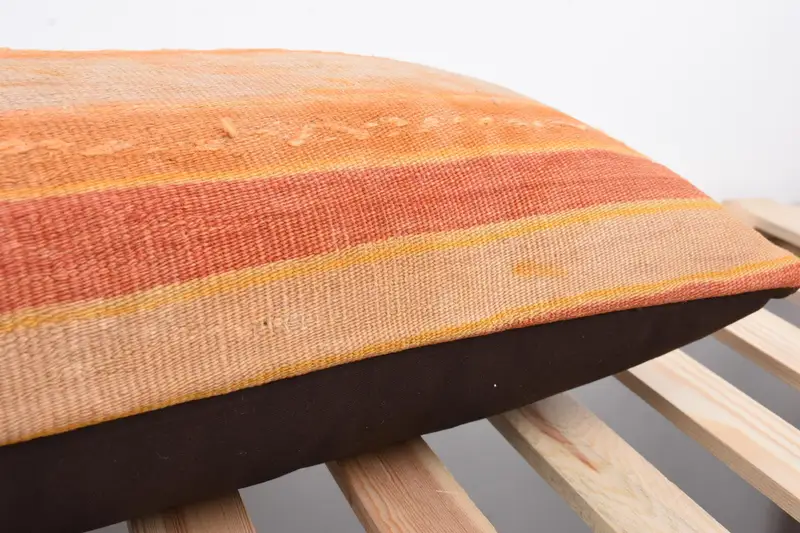 Kilim Pillow Cover, Comfy Throw Cushion Cover, Home Decor Pillow, Cushion Cover, Seat Cushion, 12x43 Orange Pillow Case, Gift Pillow, Chair Pillow - 7