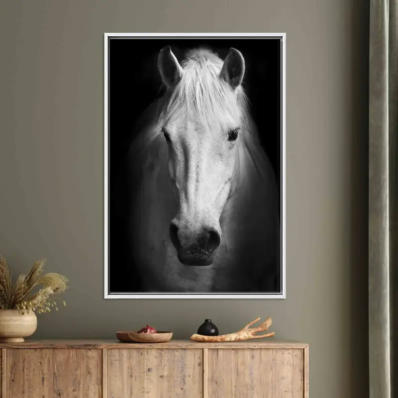 Lienzo fotográfico de caballos moderno: regalo elegante para los amantes de los caballos