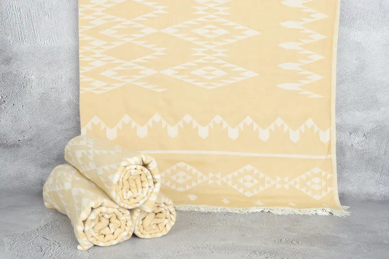 70x60 Cotton Geometric Towel, Tablecloth, Woven Throw Blanket, Bedspread, Organic Throw, Bachelor Party Favors, Turkish Bedspread, Turkish Bedcover - 1