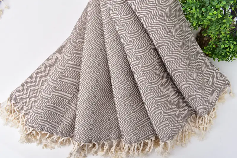 Spa Towel, Boyfriend Gift, Turkish Hand Towel, Bachelorette Favor, Small Bath Towels, Turkish Tea Towel, 36x18 Cotton Zigzag Diamond Towel - 4